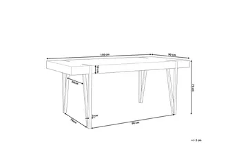 Roundtop Spisebord 150x90 cm - Træ / natur - Møbler - Borde - Spisebord og køkkenbord
