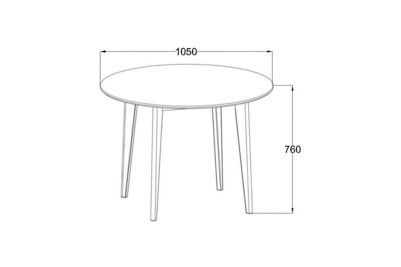 Roxby Matbord 105 cm Ek NO_BRAND Ek - Møbler - Borde - Spisebord og køkkenbord