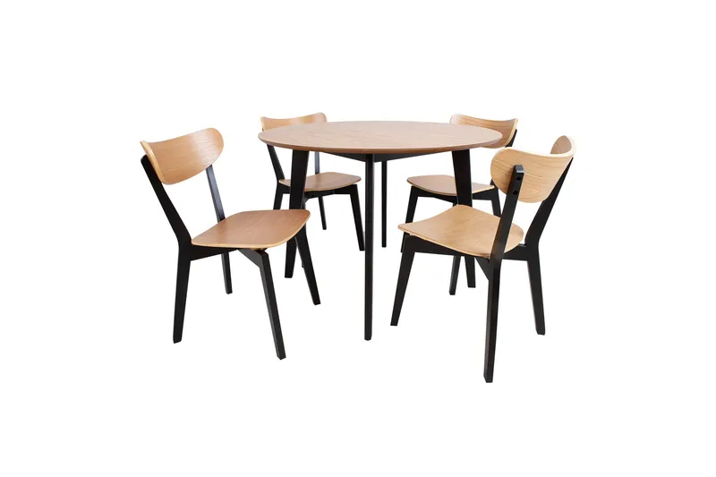 Roxby Matbord 105 cm Ek/Svart Natur||Black - Møbler - Borde - Spisebord og køkkenbord