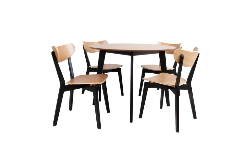 Roxby Matbord 105 cm Ek/Svart NO_BRAND Natur||Black, undefined