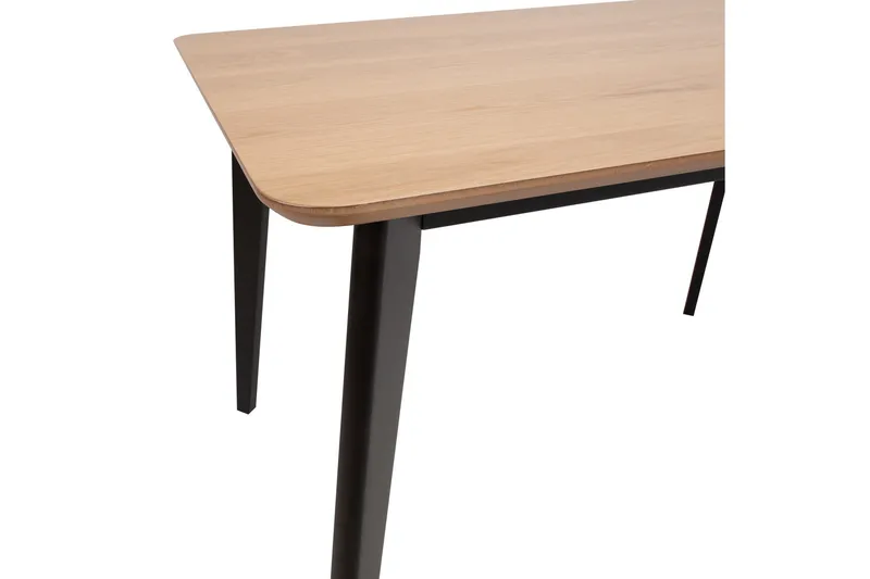 Roxby Matbord 120x80 cm Ek/Svart Black||Ek - Møbler - Borde - Spisebord og køkkenbord