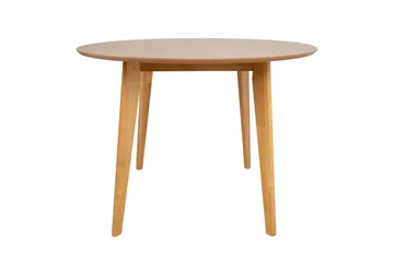 Roxby Rundt Spisebord 105 cm med Træ- og Egetræsudseende - Natur - Møbler - Borde - Spisebord og køkkenbord