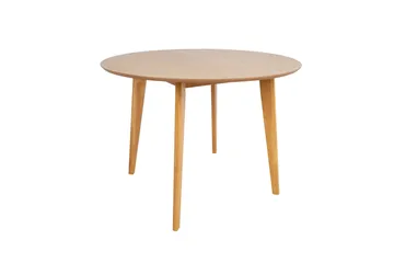 Roxby Rundt Spisebord 105 cm med Træ- og Egetræsudseende - Natur - Møbler - Borde - Spisebord og køkkenbord