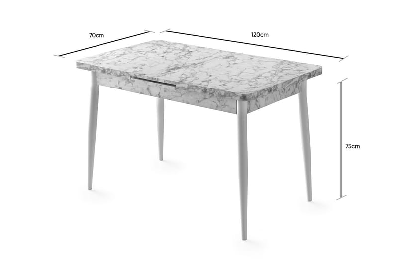 Saidie Spisebord 120 cm - Flerfarvet - Spisebord og køkkenbord