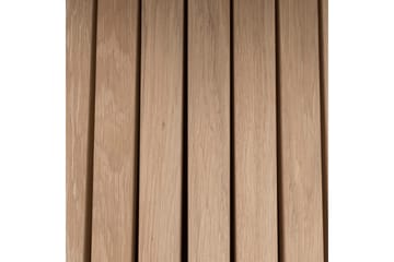 Saku Rundt Spisebord 120 cm med Træ- og Egetræsudseende - Hvid - Møbler - Borde - Spisebord og køkkenbord