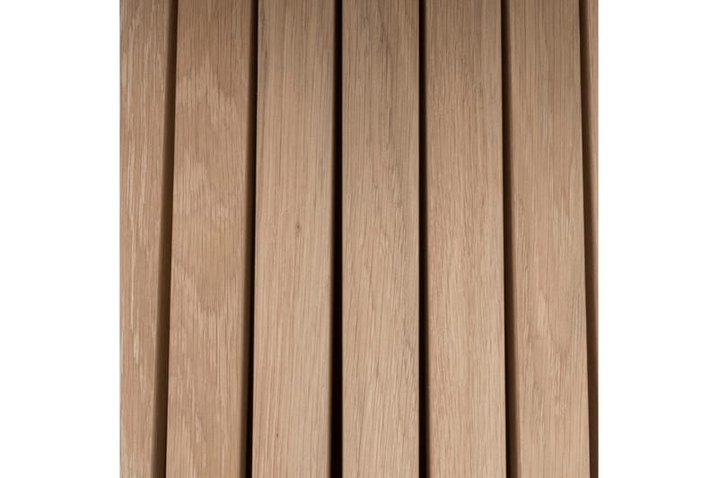 Saku Rundt Spisebord 120 cm med Træ- og Egetræsudseende - Hvid - Møbler - Borde - Spisebord og køkkenbord