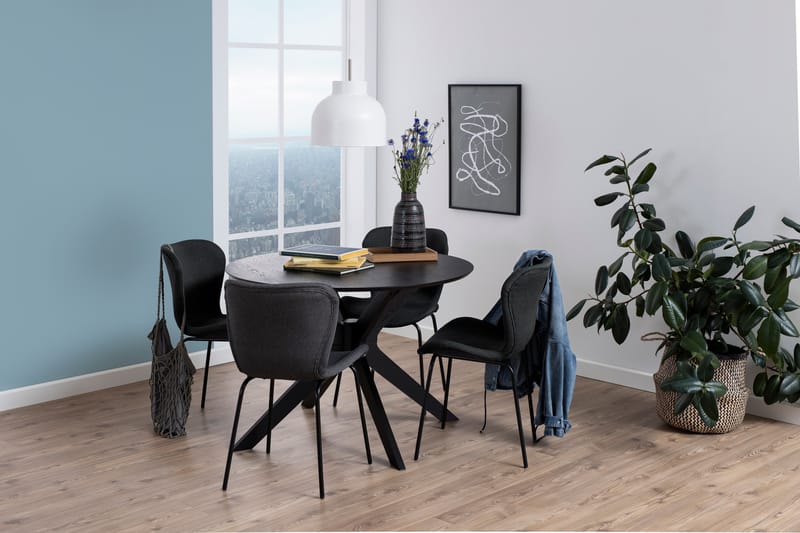 Sanae Spisebord 105 cm Rund - Sort - Møbler - Borde - Spisebord og køkkenbord