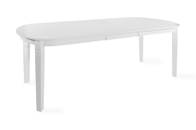 Sandhamn Udvideligt Spisebord 160 cm Oval - Hvid - Spisebord og køkkenbord