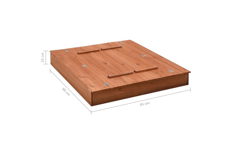 Sandkasse 95x90x15 cm Fyrretræ - Spisebord og køkkenbord