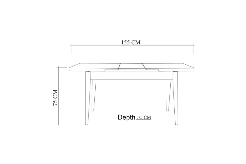 Sanina Spisebord 120x75x120 cm - Grøn/Hvid - Møbler - Borde - Spisebord og køkkenbord