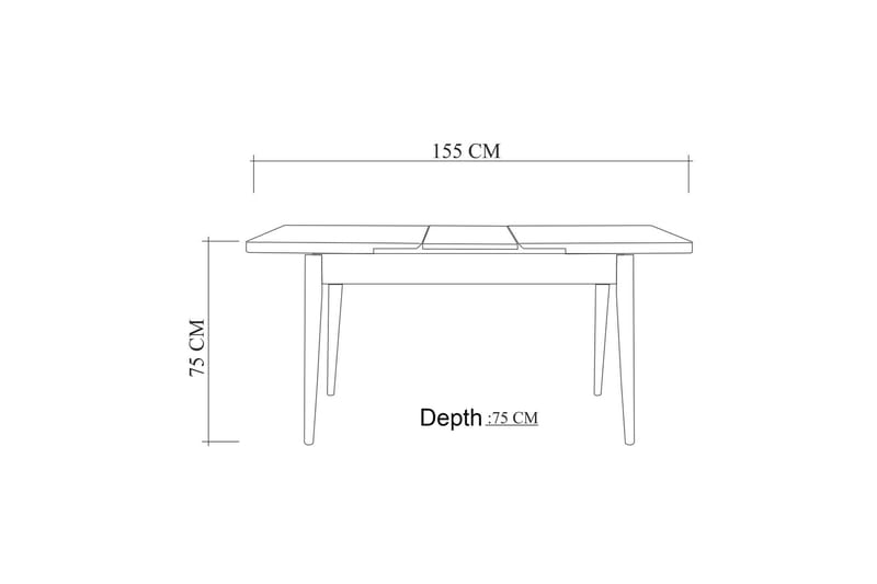 Sanina Spisebord 120x75x120 cm - Grøn/Hvid - Spisebord og køkkenbord