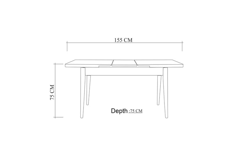 Sanina Spisebord 120x75x120 cm - Hvid - Møbler - Borde - Spisebord og køkkenbord