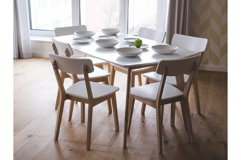 Santos Spisebord 150 cm - Hvid - Møbler - Borde - Spisebord og køkkenbord