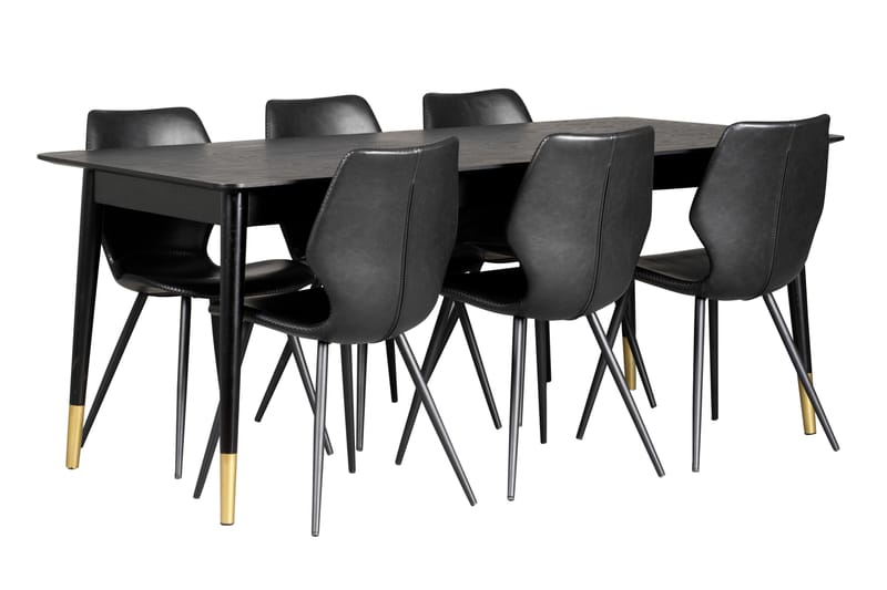 Scher Spisebord 180 cm - Sort - Spisebord og køkkenbord