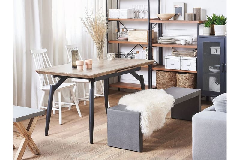 Semisa Spisebord 180 cm - Mørkebrun/Sort - Møbler - Borde - Spisebord og køkkenbord