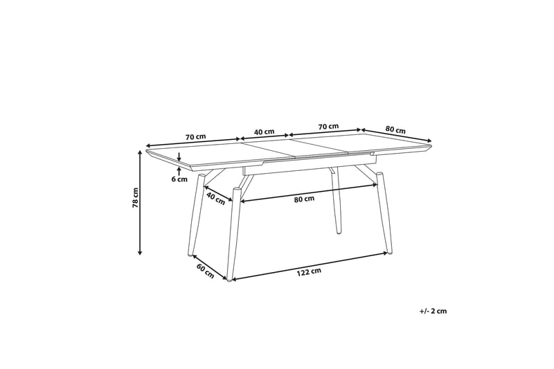 Semisa Spisebord 180 cm - Mørkebrun/Sort - Møbler - Borde - Spisebord og køkkenbord