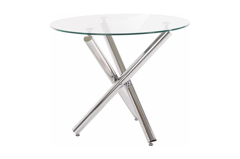 Shadi spisebord 90 cm rundt Glas - Transparent - Spisebord og køkkenbord