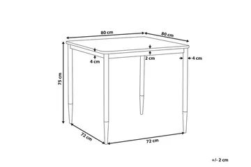 Shalford Spisebord 80 cm - Sort/Guld - Møbler - Borde - Spisebord og køkkenbord