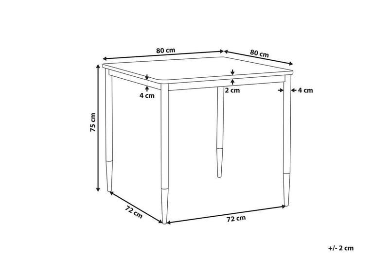 Shalford Spisebord 80 cm - Sort/Guld - Møbler - Borde - Spisebord og køkkenbord