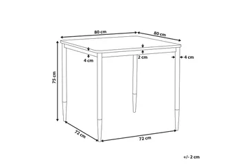 Shalford Spisebord 80 cm - Sort/Guld - Møbler - Borde - Spisebord og køkkenbord