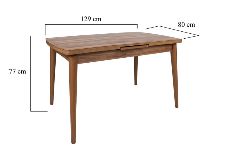 Skinshult Spisebord 130x79x130 cm - Brun - Spisebord og køkkenbord