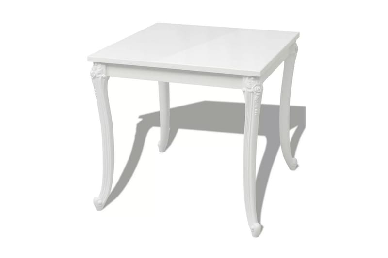 Sofabord 80 X 80 X 76 Cm Højglans Hvid - Hvid - Spisebord og køkkenbord