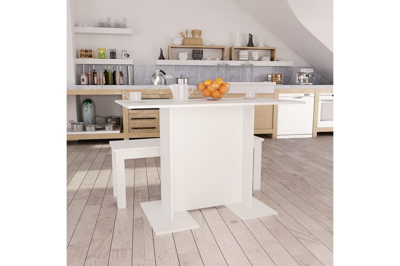 spisebord 110 x 60 x 75 cm spånplade hvid - Møbler - Borde - Spisebord og køkkenbord