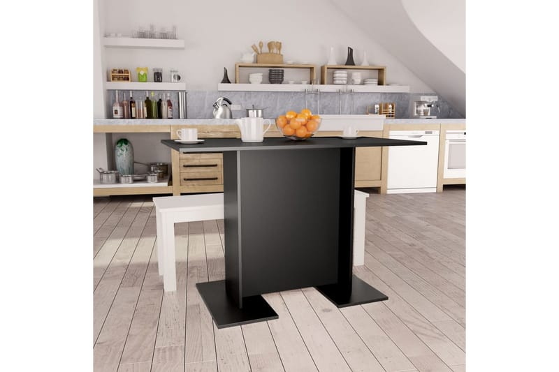 spisebord 110 x 60 x 75 cm spånplade sort - Møbler - Borde - Spisebord og køkkenbord