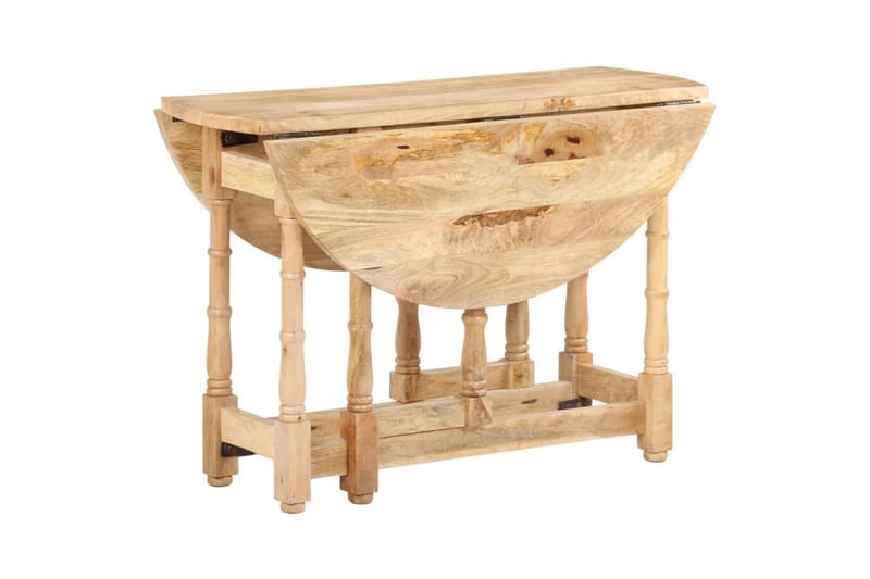 spisebord 110x76 cm rundt massivt mangotræ - Brun - Spisebord og køkkenbord