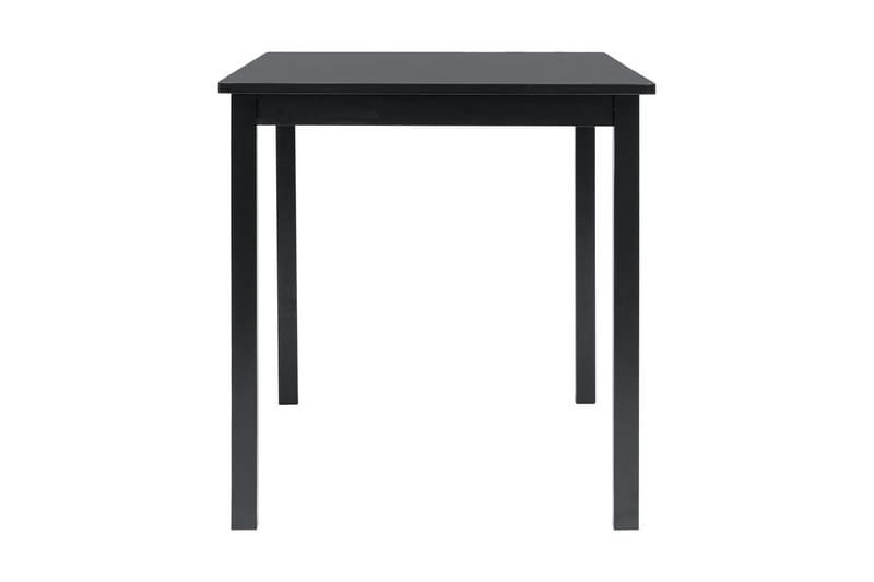 Spisebord 114 X 71 X 75 Cm Massivt Gummitræ Sort - Sort - Møbler - Borde - Spisebord og køkkenbord