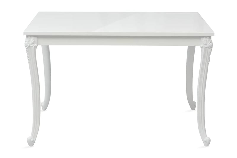 Spisebord 116 X 66 X 76 Cm Højglans Hvid - Hvid - Spisebord og køkkenbord