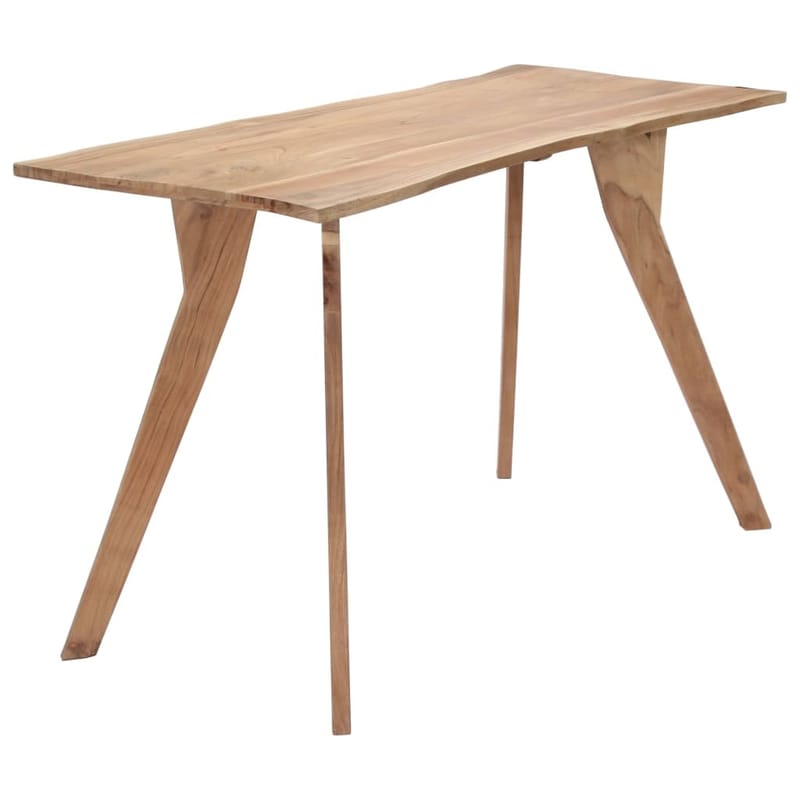 Spisebord 120 X 58 X 76 Cm Massivt Akacietræ - Brun - Spisebord og køkkenbord