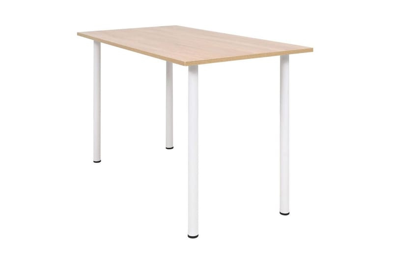 Spisebord 120 X 60 X 73 Cm Eg Og Hvid - Brun - Spisebord og køkkenbord