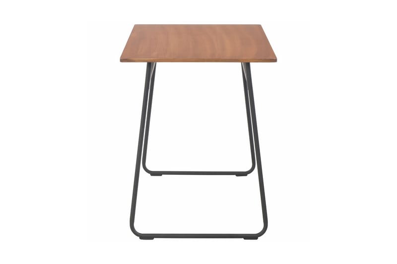 Spisebord 120 X 60 X 73 Cm Massivt Krydsfinér Og Stål Brun - Brun - Spisebord og køkkenbord