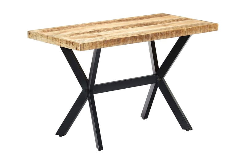Spisebord 120 X 60 X 75 Cm Massivt Ru Mangotræ - Brun - Møbler - Borde - Spisebord og køkkenbord