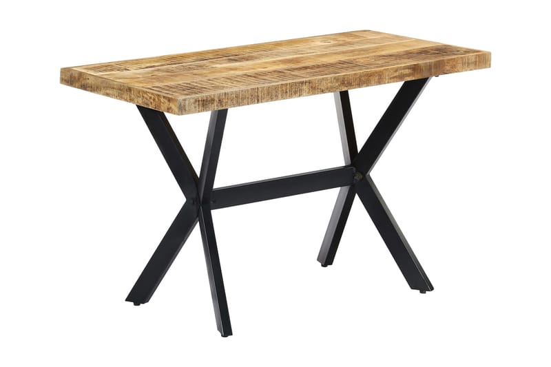 Spisebord 120 X 60 X 75 Cm Massivt Ru Mangotræ - Brun - Møbler - Borde - Spisebord og køkkenbord
