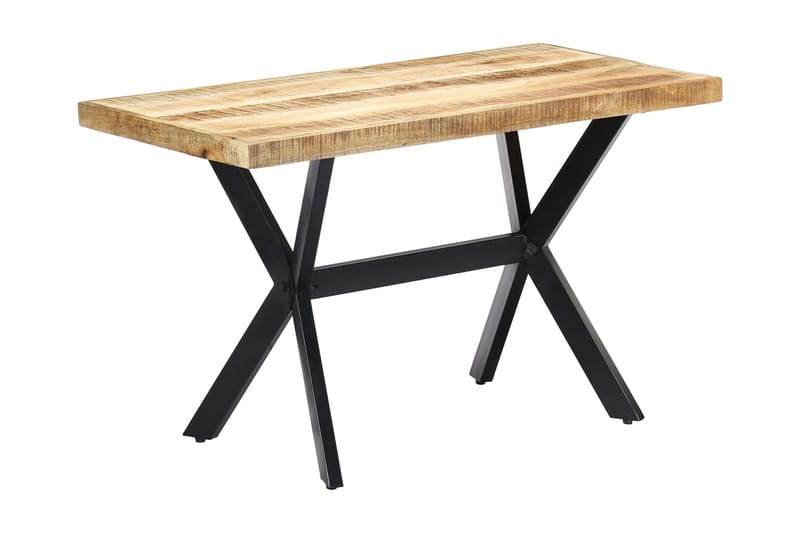 Spisebord 120 X 60 X 75 Cm Massivt Ru Mangotræ - Brun - Møbler - Borde - Spisebord og køkkenbord