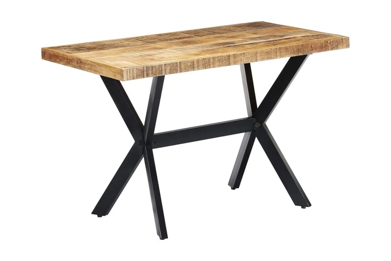 Spisebord 120 X 60 X 75 Cm Massivt Ru Mangotræ - Brun - Møbler - Borde - Spisebord og køkkenbord