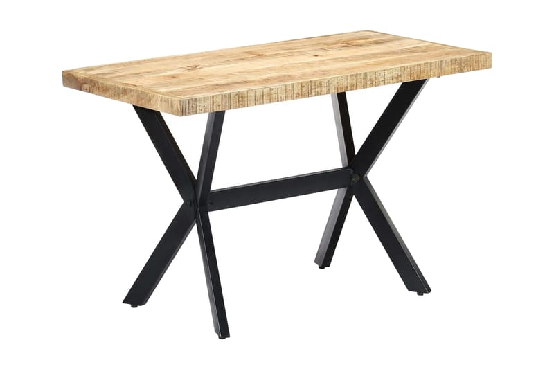 Spisebord 120 X 60 X 75 Cm Massivt Ru Mangotræ - Brun - Møbler - Borde - Spisebord og køkkenbord