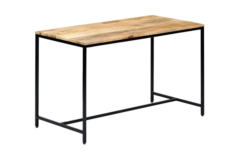 Spisebord 120 X 60 X 75 Cm Massivt Ru Mangotræ - Brun - Spisebord og køkkenbord