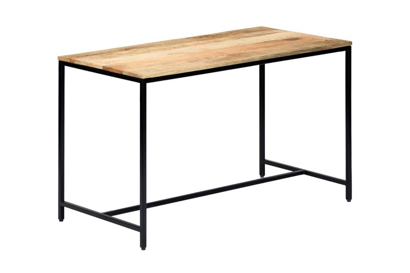 Spisebord 120 X 60 X 75 Cm Massivt Ru Mangotræ - Brun - Spisebord og køkkenbord