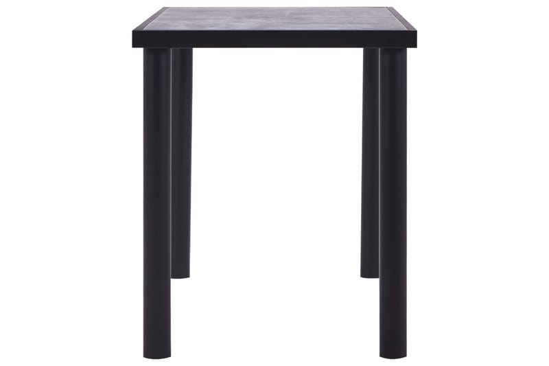 Spisebord 120 x 60 x 75 cm Mdf Sort Og Betongrå - Sort - Møbler - Borde - Spisebord og køkkenbord