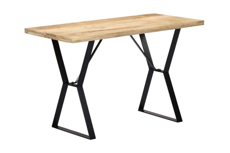 Spisebord 120 X 60 X 76 Cm Massivt Mangotræ - Brun - Spisebord og køkkenbord
