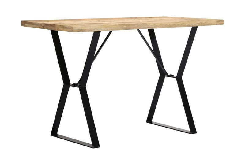Spisebord 120 X 60 X 76 Cm Massivt Mangotræ - Brun - Spisebord og køkkenbord
