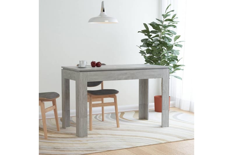 Spisebord 120 X 60 X 76 cm Spånplade Betongrå - Gr�å - Møbler - Borde - Spisebord og køkkenbord