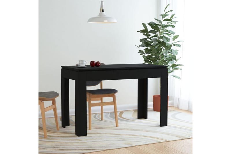 Spisebord 120 X 60 X 76 cm Spånplade Sort - Sort - Møbler - Borde - Spisebord og køkkenbord