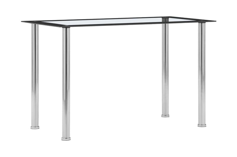 Spisebord 120x60x75 cm Hærdet Glas Sort Og Gennemsigtig - Sort - Møbler - Borde - Spisebord og køkkenbord