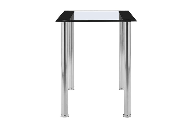 Spisebord 120x60x75 cm Hærdet Glas Sort Og Gennemsigtig - Sort - Møbler - Borde - Spisebord og køkkenbord