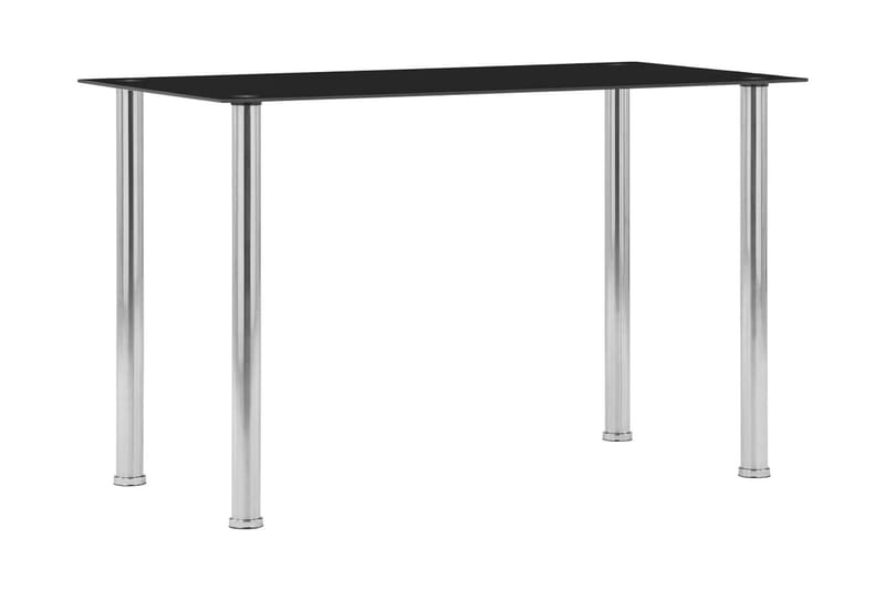 Spisebord 120x60x75 cm Hærdet Glas Sort - Sort - Møbler - Borde - Spisebord og køkkenbord