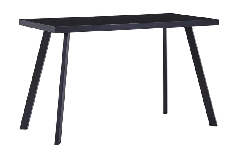 Spisebord 120x60x75 cm Hærdet Glas Sort - Sort - Møbler - Borde - Spisebord og køkkenbord